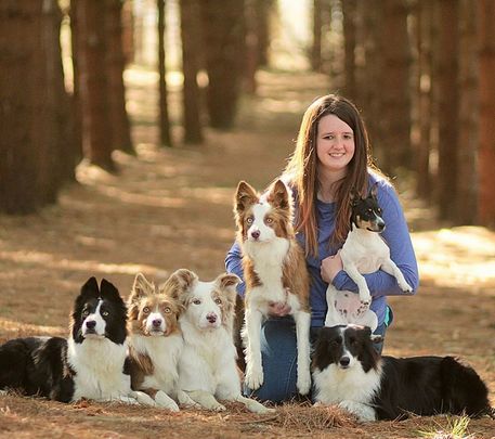 Gina Shawhan with her dogs