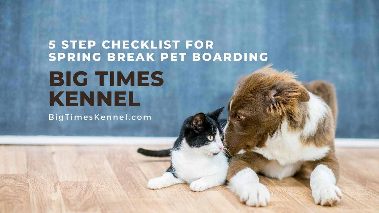 Spring Break Pet Boarding 5 Step Checklist